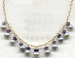 Zoe B Iolite Pearl Necklace