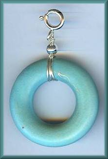 Zulugrass Turquoise Porcelain Hoop Charm