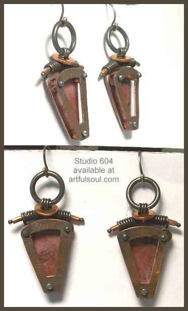 Studio 604 Double Half-Moon Copper Earrings