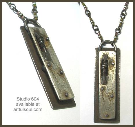 Studio 604 Rectangle Sterling Tornado Necklace