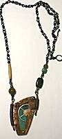 Studio 604 Copper/Iron Damask Wheel Necklace