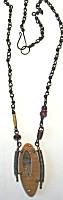 Studio 604 Copper/Iron Typeface Landscape Necklace
