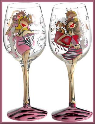 Bottoms Up Princess Wine Glass