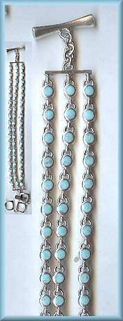 Acleoni Turquoise Triple Strand Bracelet