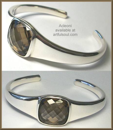 Acleoni Smoky Quartz Cuff Bracelet