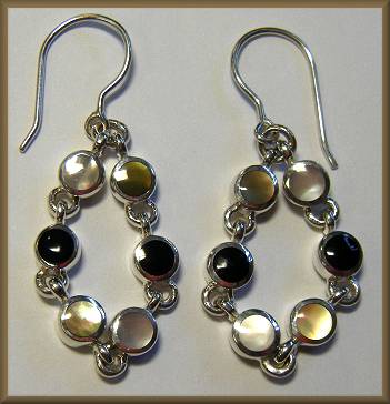 Acleoni Inlaid Shell Link Earrings