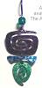 Adajio Purple Turquoise Spirals Earrings