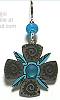 Adajio Aqua Feathered Spirals Earrings