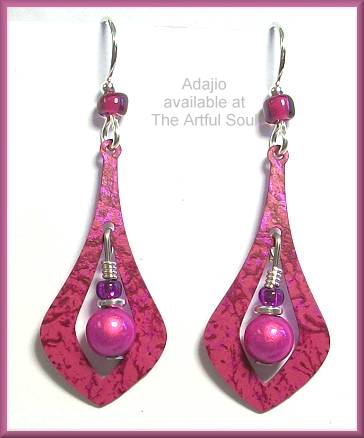 Adajio Fuchsia Flame Earrings