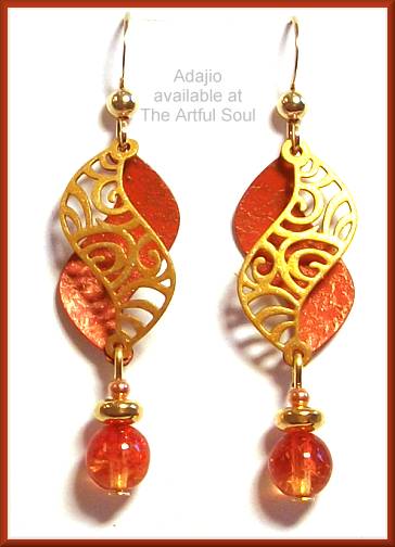 Adajio Autumn Orange Helix Earrings