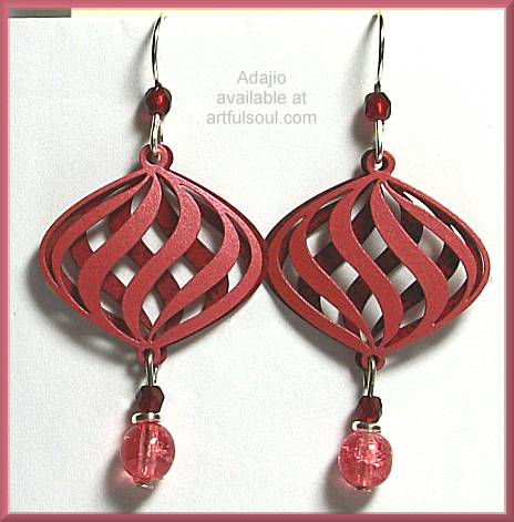 Adajio Rose Red Balloon Earrings