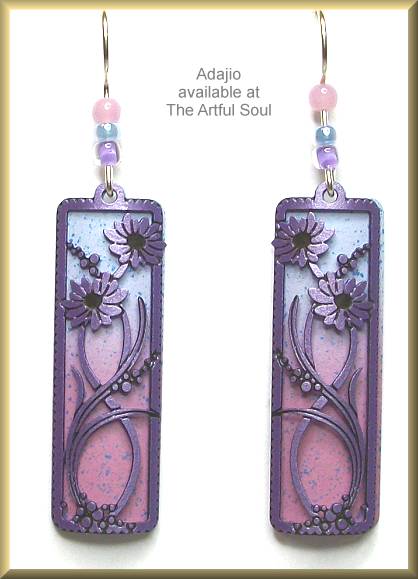 Adajio Lavender Daisies Panel Earrings