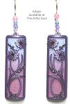 Adajio Lavender Daisies Panel Earrings
