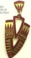 Adajio Burgundy/Gold Deco Earrings