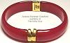 AHC Hinged Vermeil Bangle-Fuchsia Resin