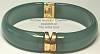 AHC Hinged Vermeil Bangle-Mint Resin