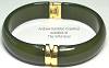 AHC Hinged Vermeil Bangle-Olive Resin