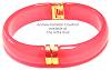AHC Hinged Vermeil Bangle-Pink Resin