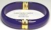 AHC Hinged Vermeil Bangle-Purple Resin
