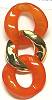 AHC Vermeil Resin Link Earrings-Orange