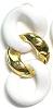 AHC Vermeil Resin Link Earrings-White