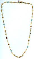Amethysts Apatite Citrine Necklace