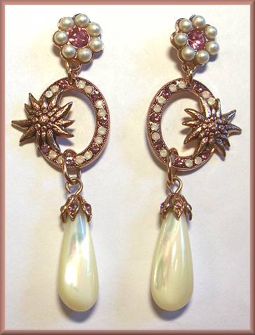 Amaro Powder Pink Starburst Earrings
