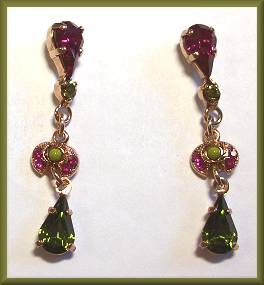Amaro Olive Rose Drop Earrings