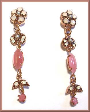 Amaro Powder Pink Drop Earrings