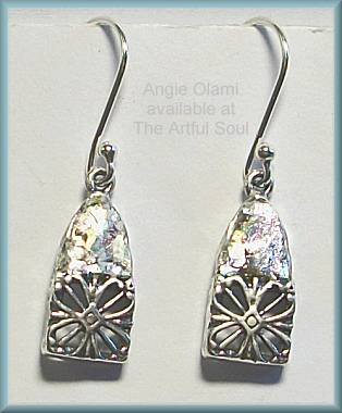 Angie Olami Roman Glass Earrings