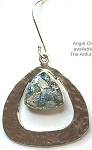 Angie Olami Roman Glass Floating Triangle Earrings