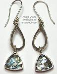 Angie Olami Tear and Drop Roman Glass Earrings