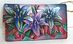 Anuschka Luscious Lilies Checkbook Wallet