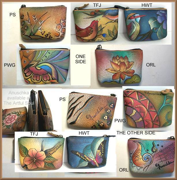 Anuschka Handpainted Leather Coin Purse