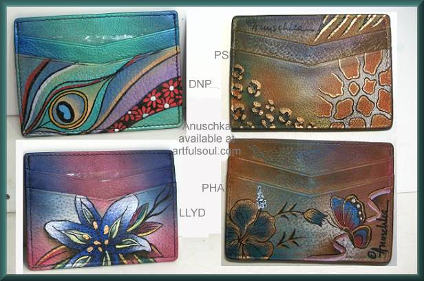 Anuschka Handpainted Leather Card Case