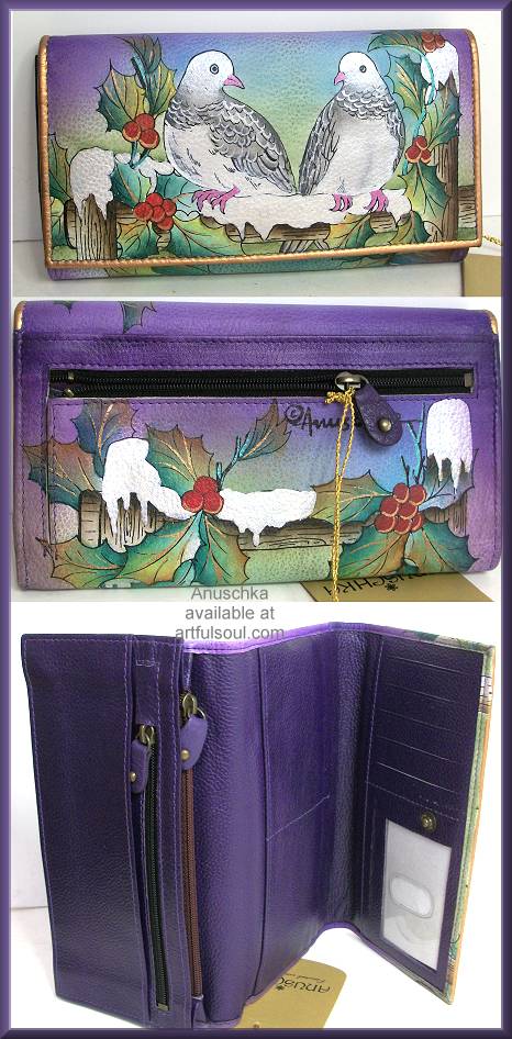 Anuschka Doves of Peace Multi-Pocket Wallet/Clutch