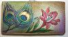 Anuschka Peacock Flower 2-Fold Slim Wallet