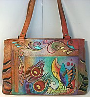 Anuschka Collage Divided Zipper Bag