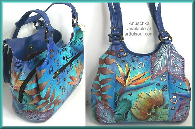 Anuschka Tropical Dream Triple Compartment Medium Satchel
