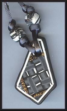 Artful Black&White Geometrics Pendant