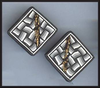 Artful Black&White Geometrics Earrings