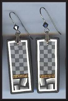 Artful Black&White Geometrics Earrings
