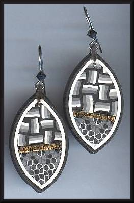 Artful Black&White Geometrics Earrings