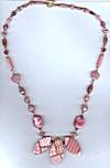 Artful Fuschia Geometrics Necklace
