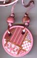 Artful Fuschia Geometrics Pendant