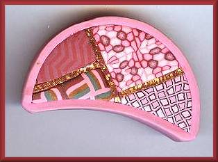 Artful Fuschia Geometrics Pin