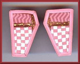 Artful Fuschia Geometrics Clip Earrings