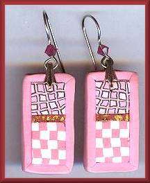 Artful Fuschia Geometrics Earrings