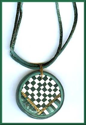 Artful Green Geometrics Pendant