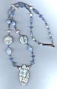 Artful Light Blue Geometrics Necklace